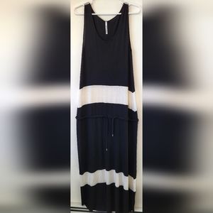 PierAntonio Gaspari Black and White Maxi Tank Dress Size 42